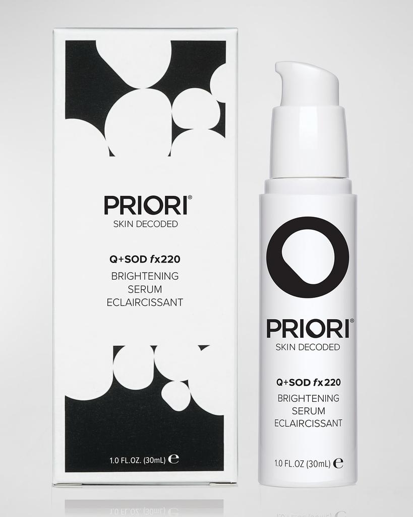 PRIORI Skincare Q and SOD fx220 Brightening Serum, 1 oz.