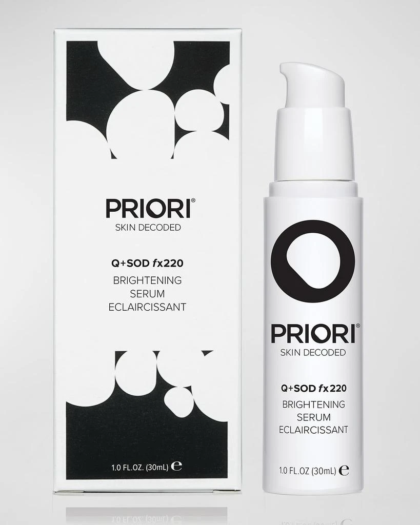 PRIORI Skincare Q and SOD fx220 Brightening Serum, 1 oz. 1