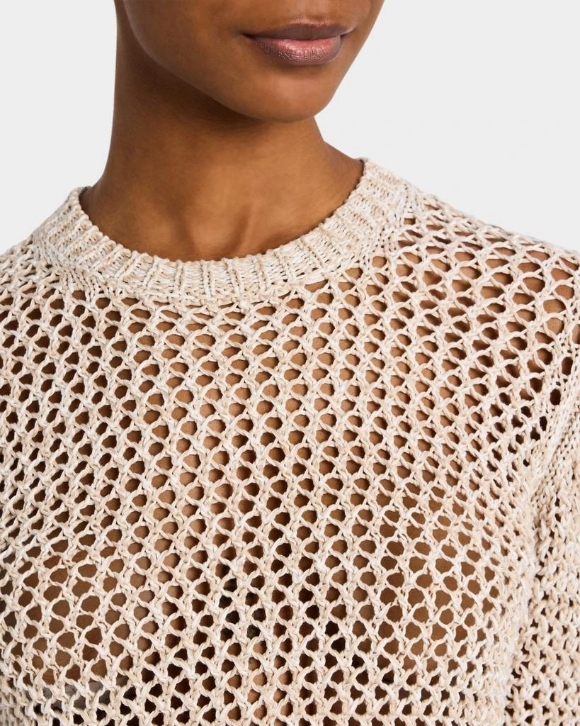 Fabiana Filippi Crewneck Cotton Mesh Knit Sweater 5