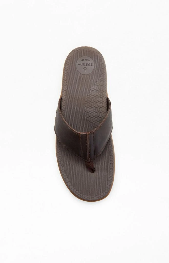 Sperry Brown Santa Cruz II Thong Sandals 5