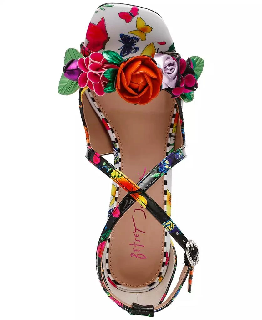 Betsey Johnson Women's Mikah Floral Stiletto Dress Sandals 4