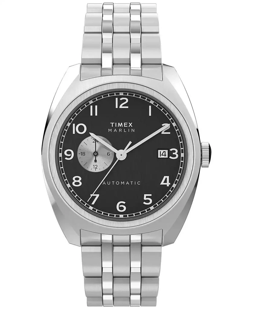 Timex Men's Mechanical Automatic Silver-Tone Stainless Steel Watch, 39mm 1