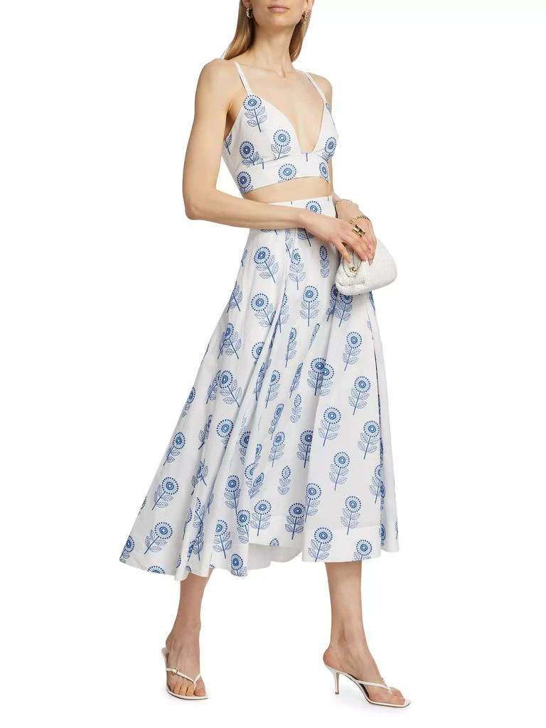 Milly Poppy-Embroidered Cotton Midi-Skirt - Dresses & Skirts - BeyondStyle