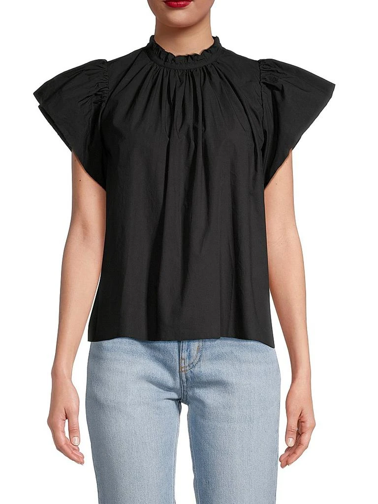 Birds of Paradis Carla Ruffle-Neck Top 3