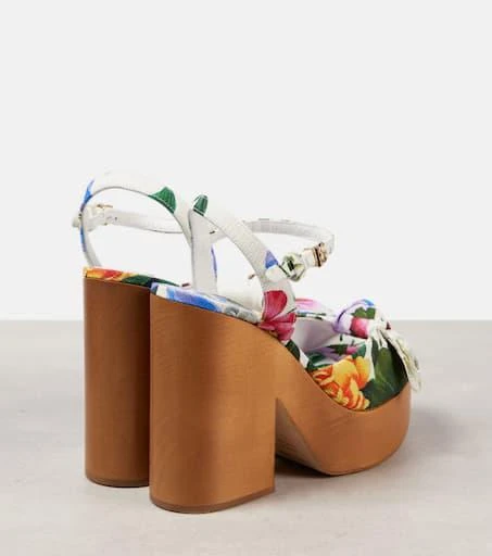 Dolce
Gabbana Floral jacquard platform sandals 2