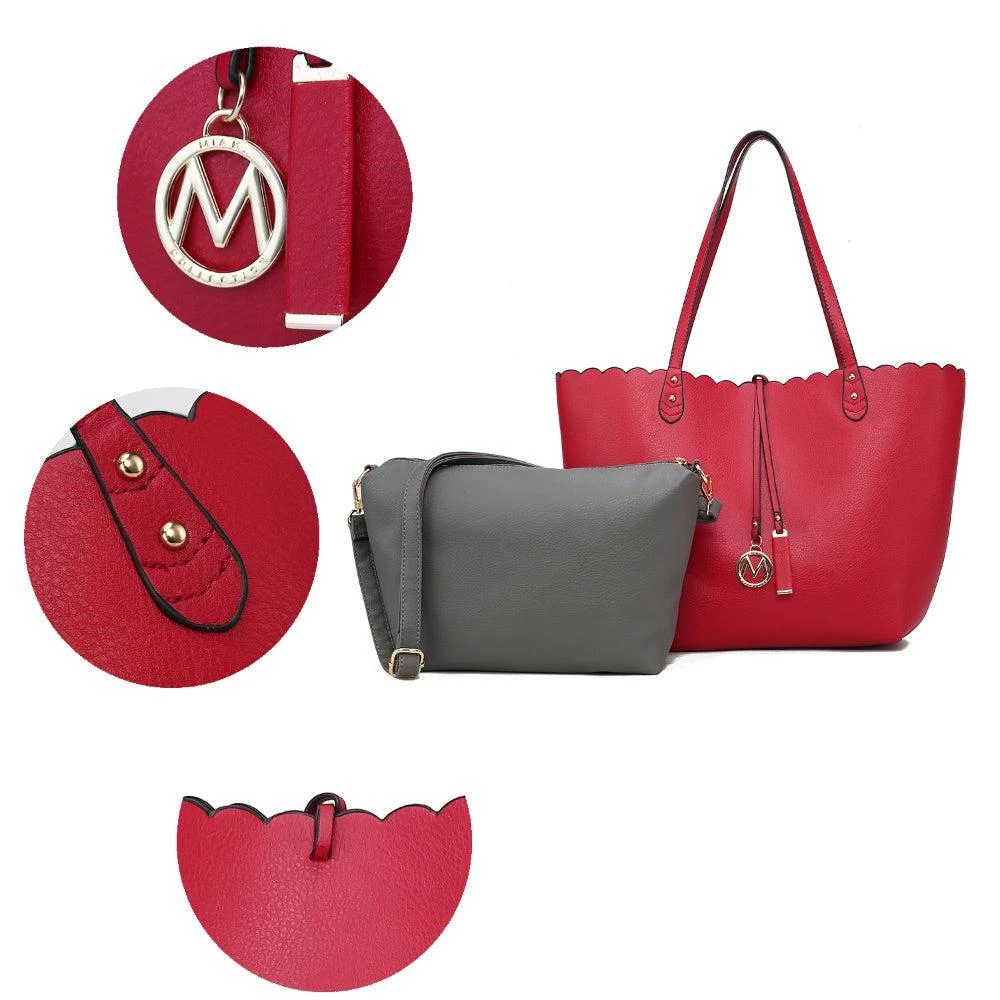 MKF Collection By Mia K. Amahia Vegan Leather Women’s Reversible Shopper Tote Bag with Crossbody Pouch by Mia K 5