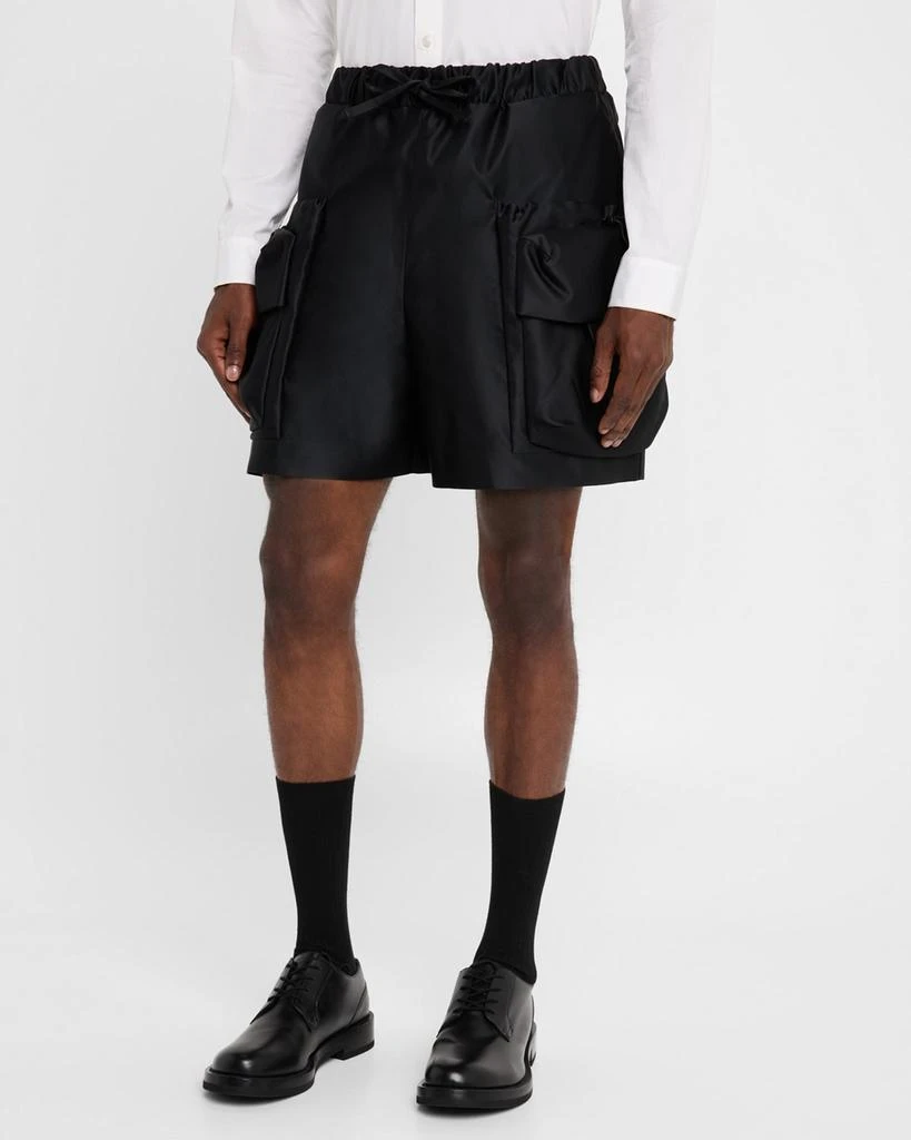 Simone Rocha Men's Satin Cargo Shorts 4