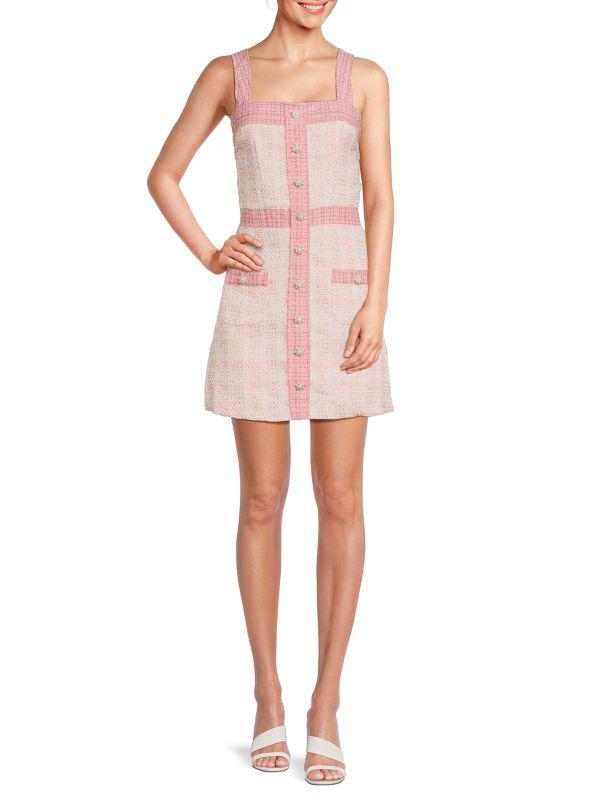 Lea & Viola Boucle Squareneck Mini Dress
