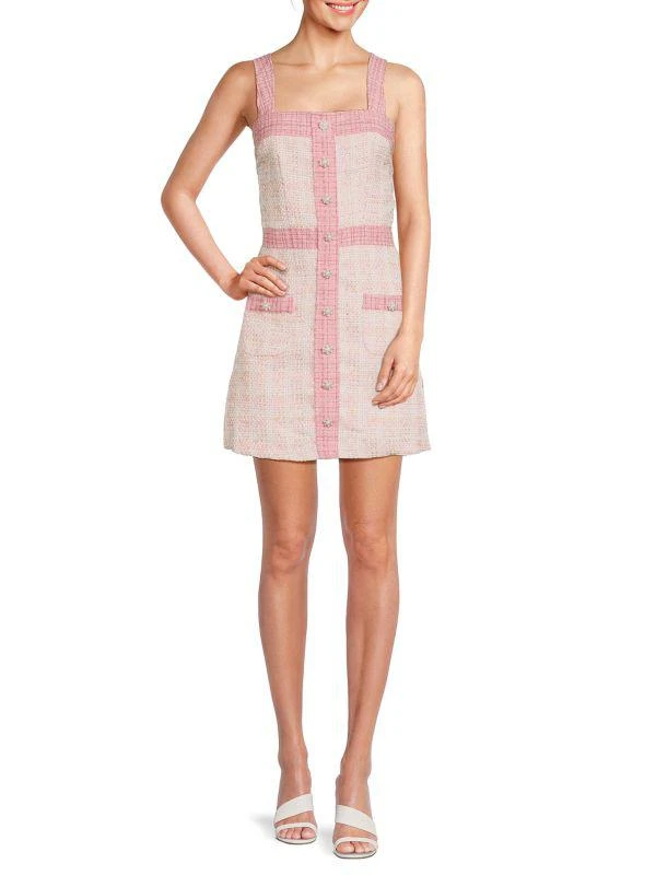 Lea & Viola Boucle Squareneck Mini Dress 1