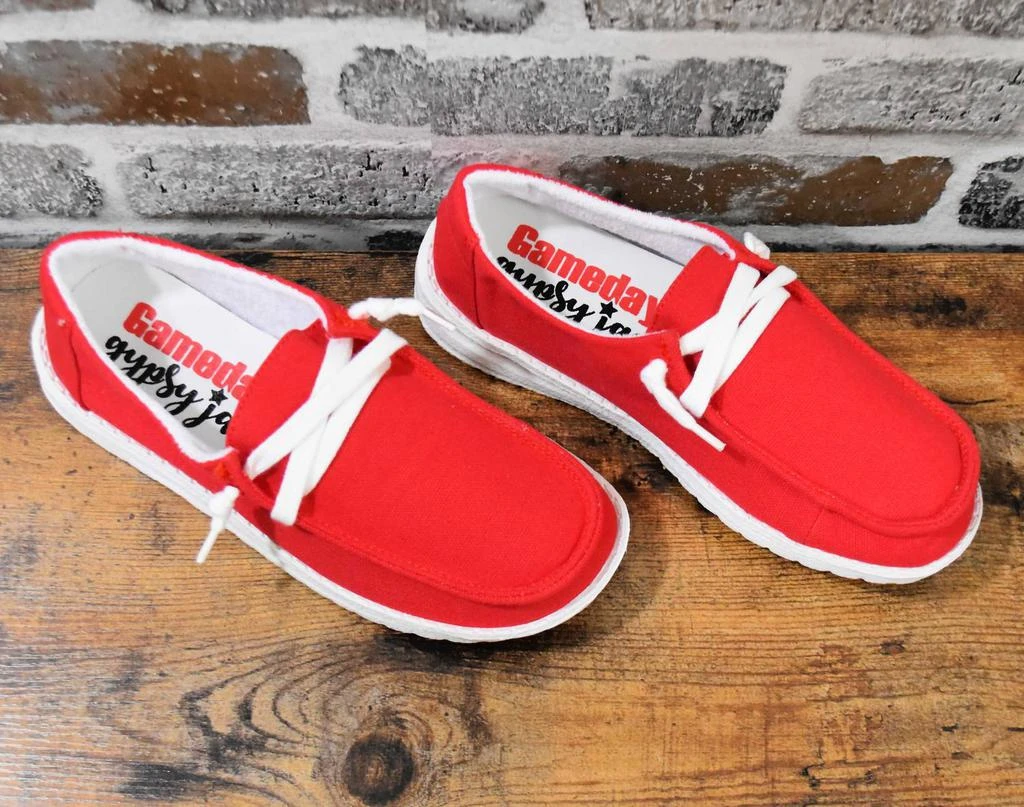 Very G Women's Gypsy Jazz Fashion Sneakers In Red Game Day 2