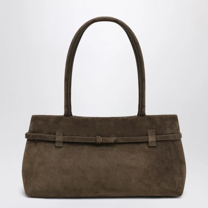 Manu Atelier Le Cambon East West Tobacco suede bag 4