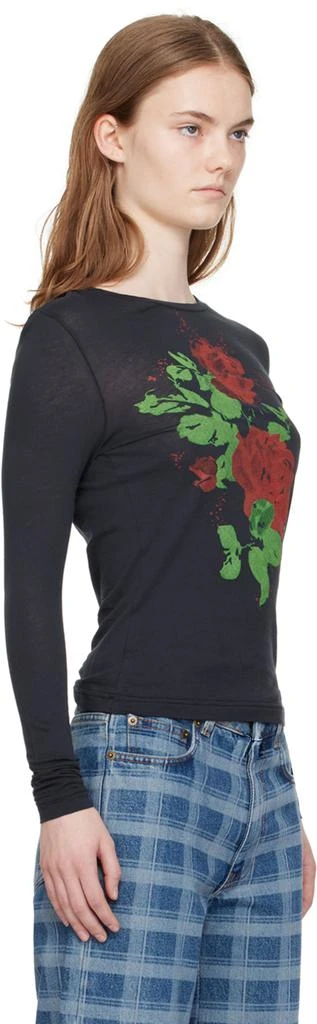 Molly Goddard Navy Karina Long Sleeve T-Shirt 2