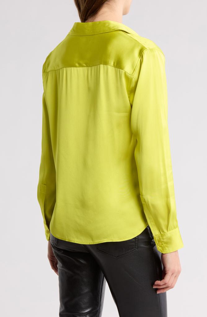 Jason Wu Long Sleeve Satin Button-Up Shirt