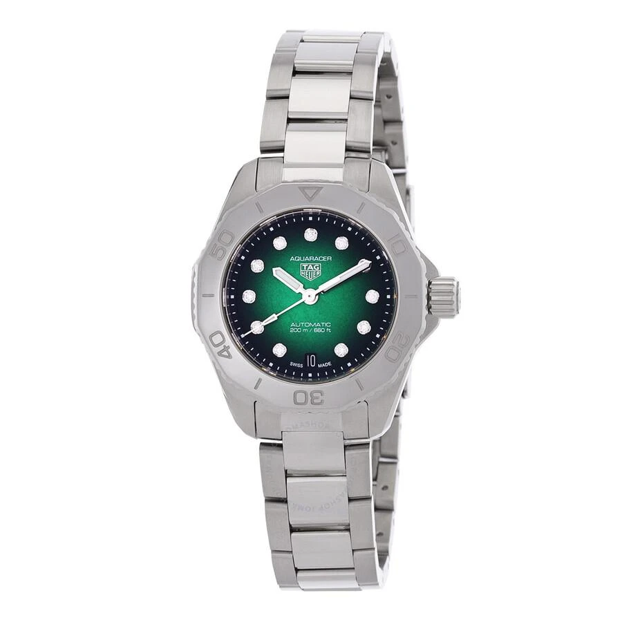 Tag Heuer Aquaracer Automatic Diamond Green Dial Ladies Watch WBP2415.BA0622 1