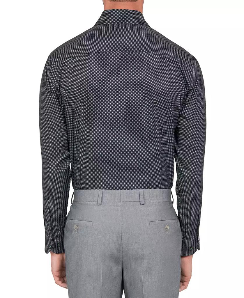 Society of Threads Men's Regular Fit Non-Iron Dot Print Performance Dress Shirt