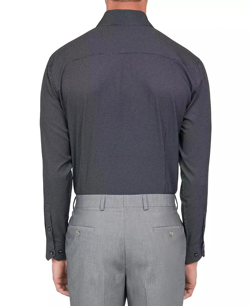 Society of Threads Men's Regular Fit Non-Iron Dot Print Performance Dress Shirt 2