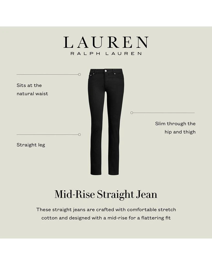 Ralph Lauren Mid Rise Straight Super Stretch Jeans in Black 8