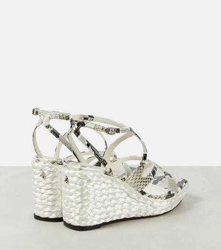 Jimmy Choo Ayla 85 leather espadrille wedges 3