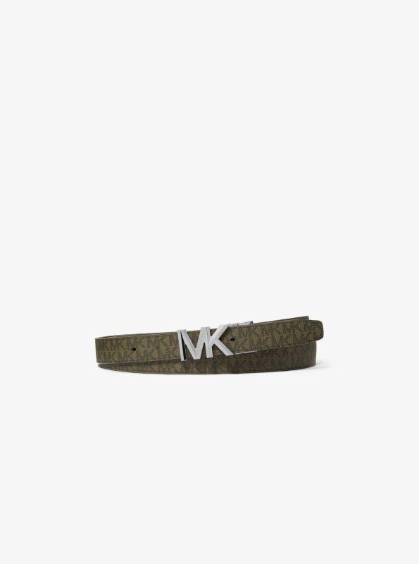 Michael Kors Reversible Signature Logo and Leather Belt