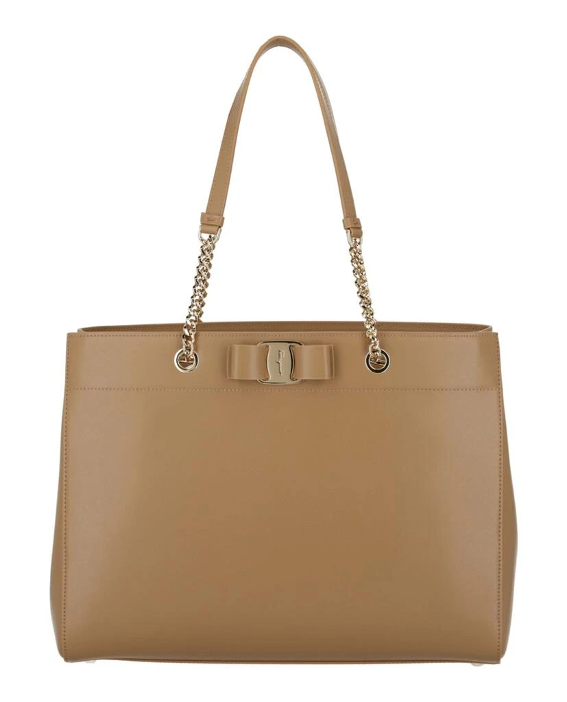 Salvatore Ferragamo Vara Bow Smooth Leather Tote 1