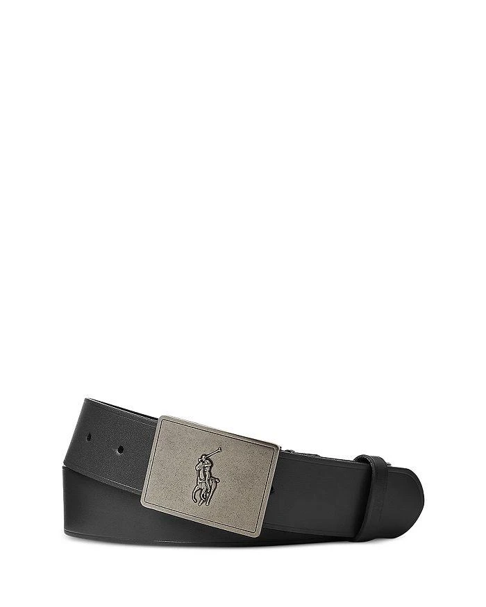 Ralph Lauren Men's Pony Plaque Buckle Leather Belt 1