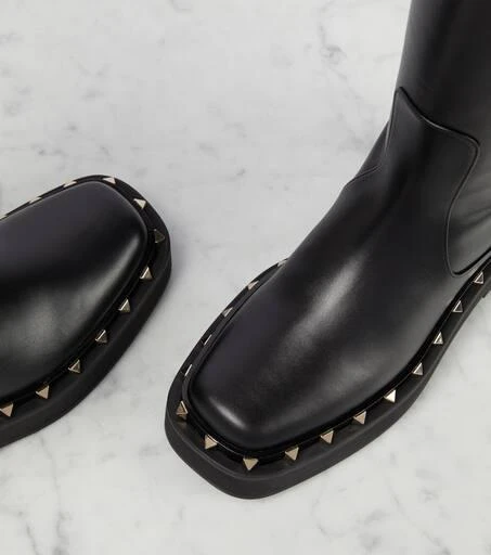 Valentino Rockstud leather knee-high boots 6