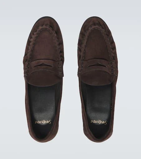 Yves Saint Laurent Le Loafer suede penny loafers 4