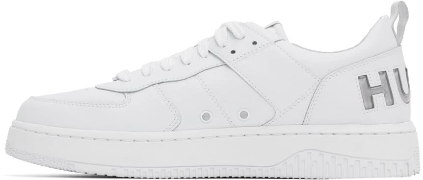 Hugo Boss White Faux-Leather Sneakers 3