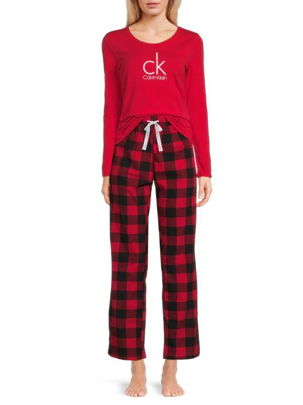 Calvin Klein ​3-Piece Logo T-Shirt, Pajama Shorts & Pants Set 1