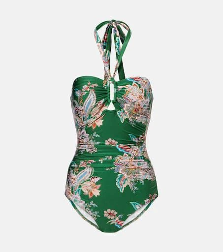 Zimmermann Rhiannon paisley ruched swimsuit 1