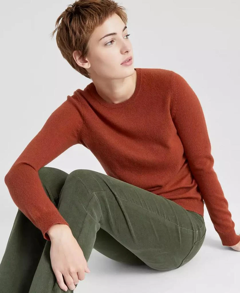 Charter Club 100% Cashmere Women's Long-Sleeve Crewneck Sweater, Created for Macy's 1