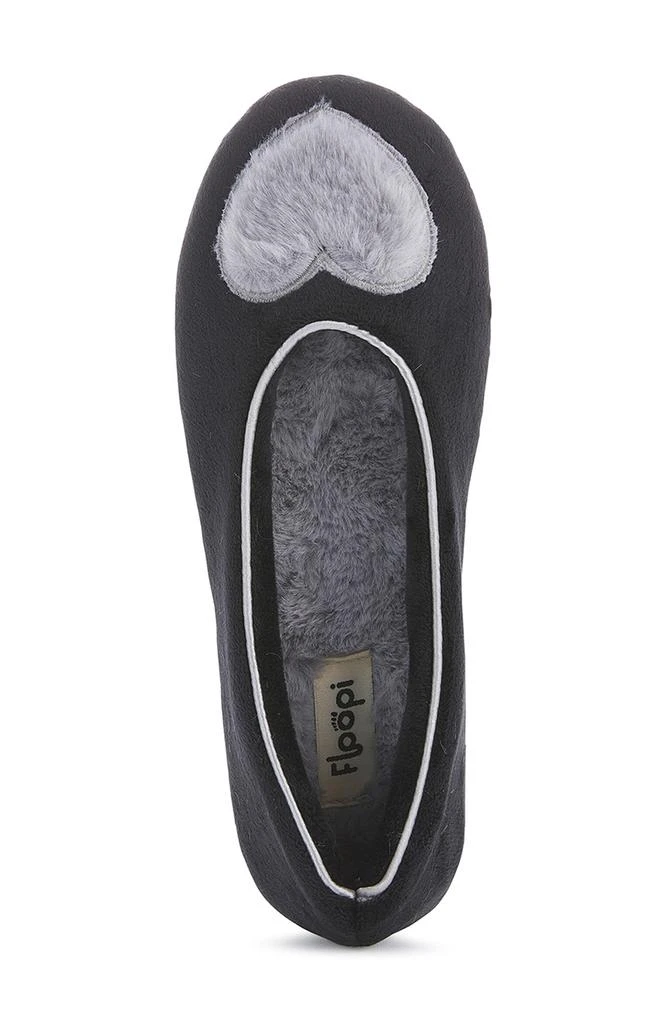FLOOPI Zoe Heart Ballerina Slipper with Faux Fur Lining 3