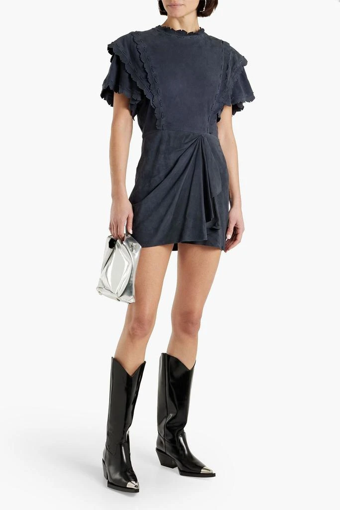 Isabel Marant Aleati scalloped suede mini dress 2