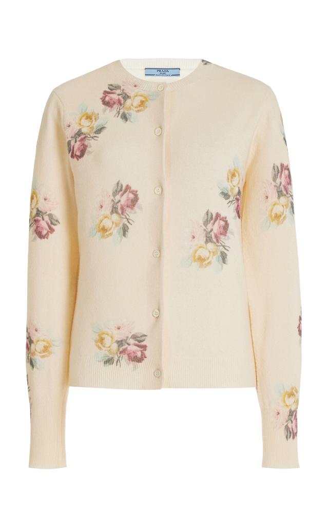 Prada Prada - Camellia-Wool Cardigan - Neutral - IT 38 - Moda Operandi