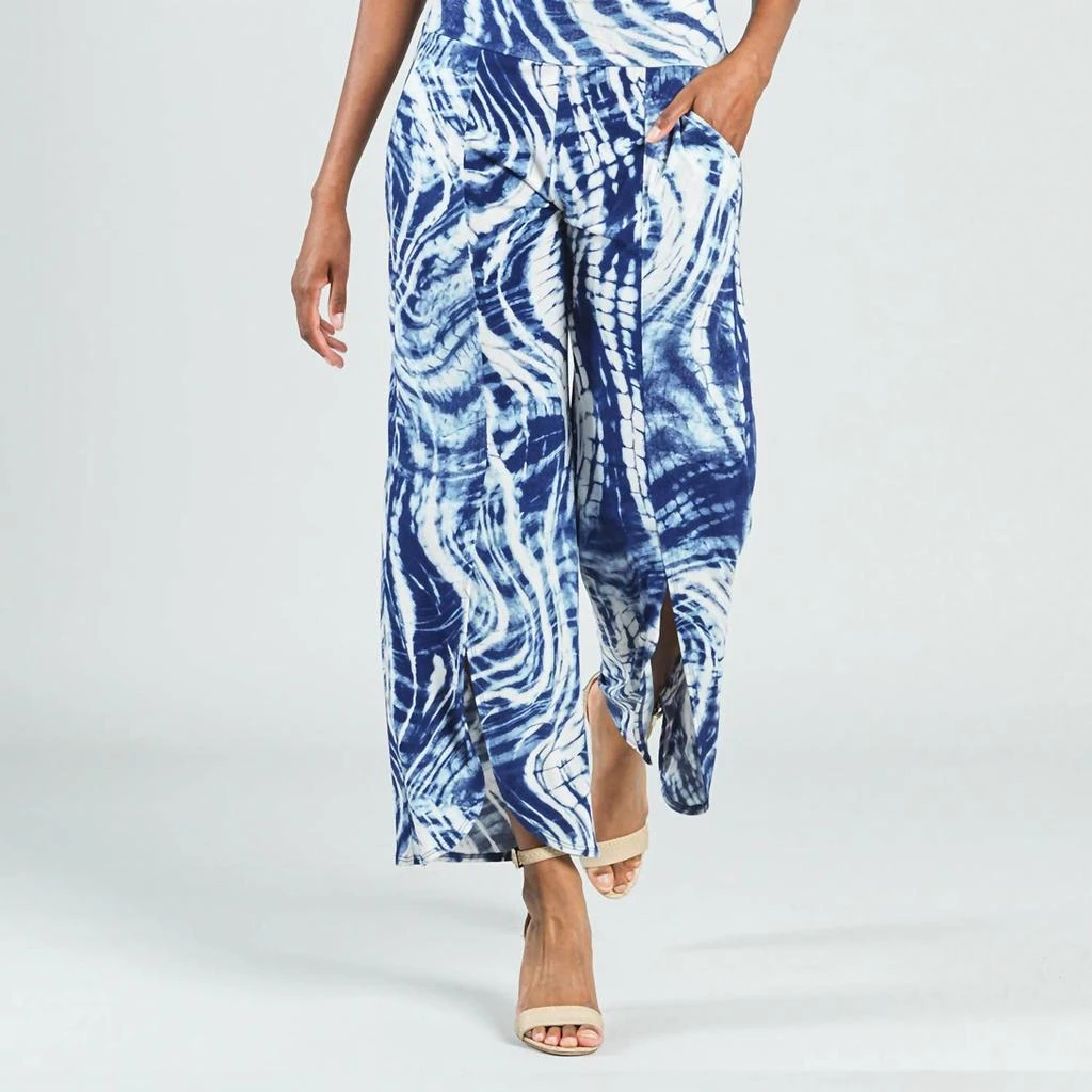 Clara Sun Woo Clara Sun Woo - Crepe Knit Front Slit Ankle Petal Pant