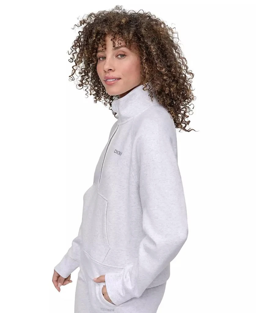 DKNY Women's Studded-Logo Half-Zip Sweatshirt 3