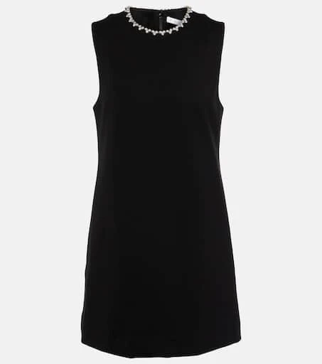AREA Embellished heart jersey minidress 1