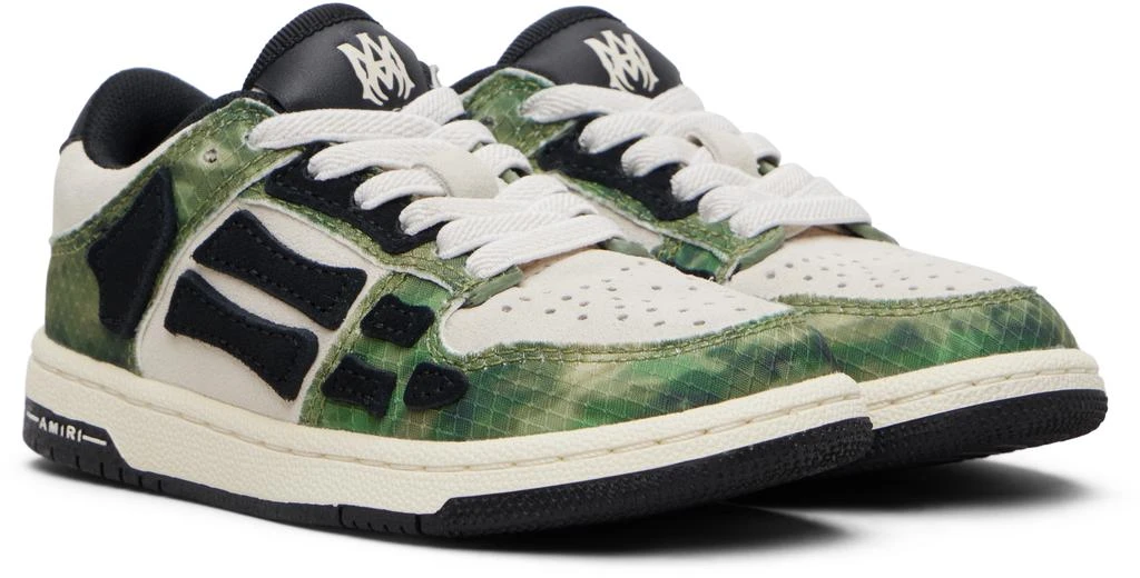 AMIRI Kids Khaki 
White Camo Skel Top Low Sneakers 4
