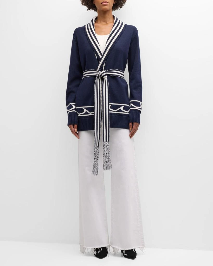 Le Superbe White Cap Cashmere-Blend Boyfriend Cardigan 2