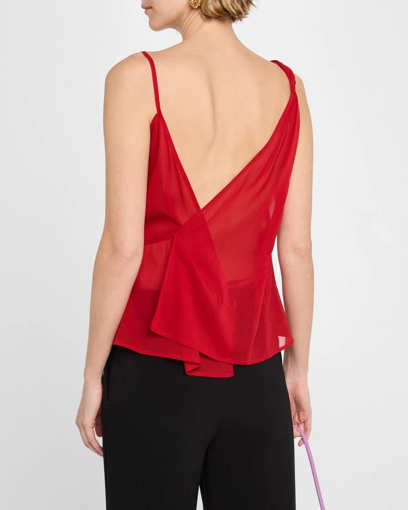 Dries Van Noten Ciska Ruffle One-Shoulder Wrap Shirt 3