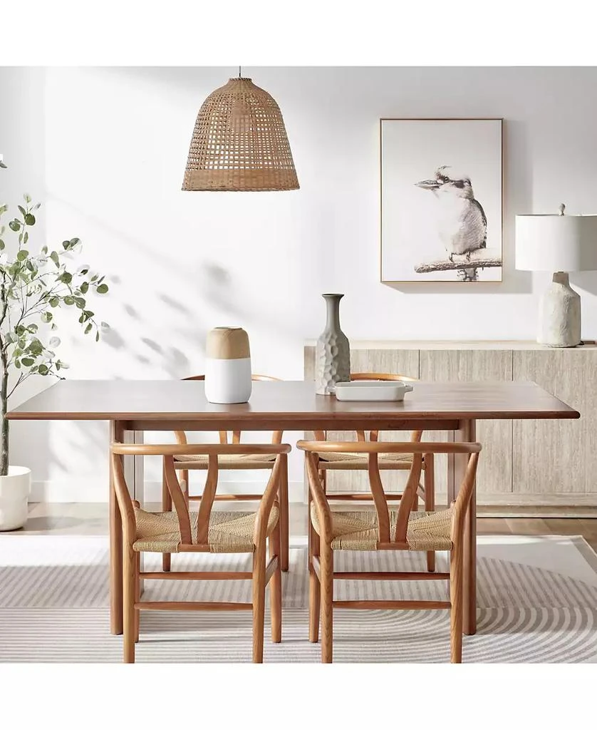 Danya B Nora Burk Two Tone Cylindrical Tabletop Vase - White and Beech 5