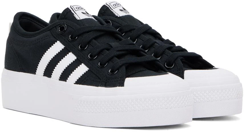Adidas Black & White Nizza Platform Sneakers 4