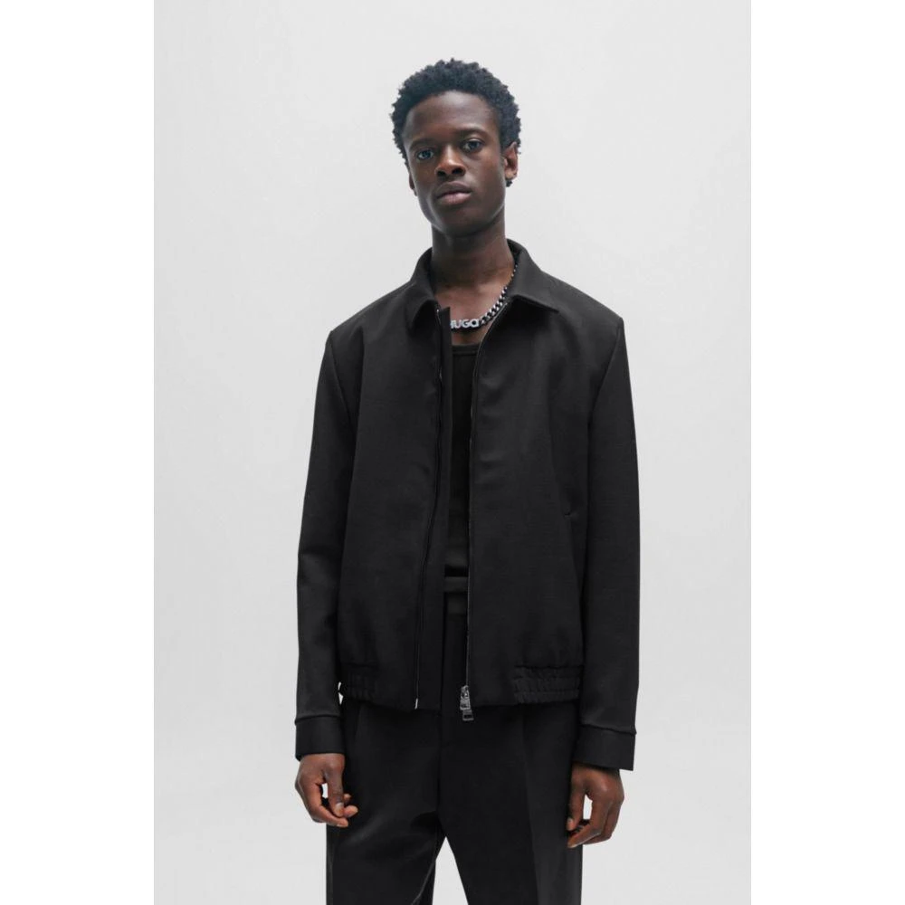 Hugo Boss Modern-fit suit in performance-stretch structured canvas 3