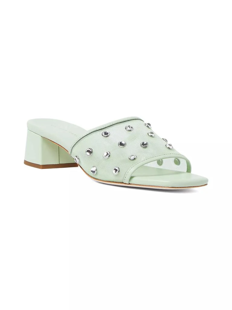 Loeffler Randall Brooke 40MM Crystal-Embellished Mesh Mules 2