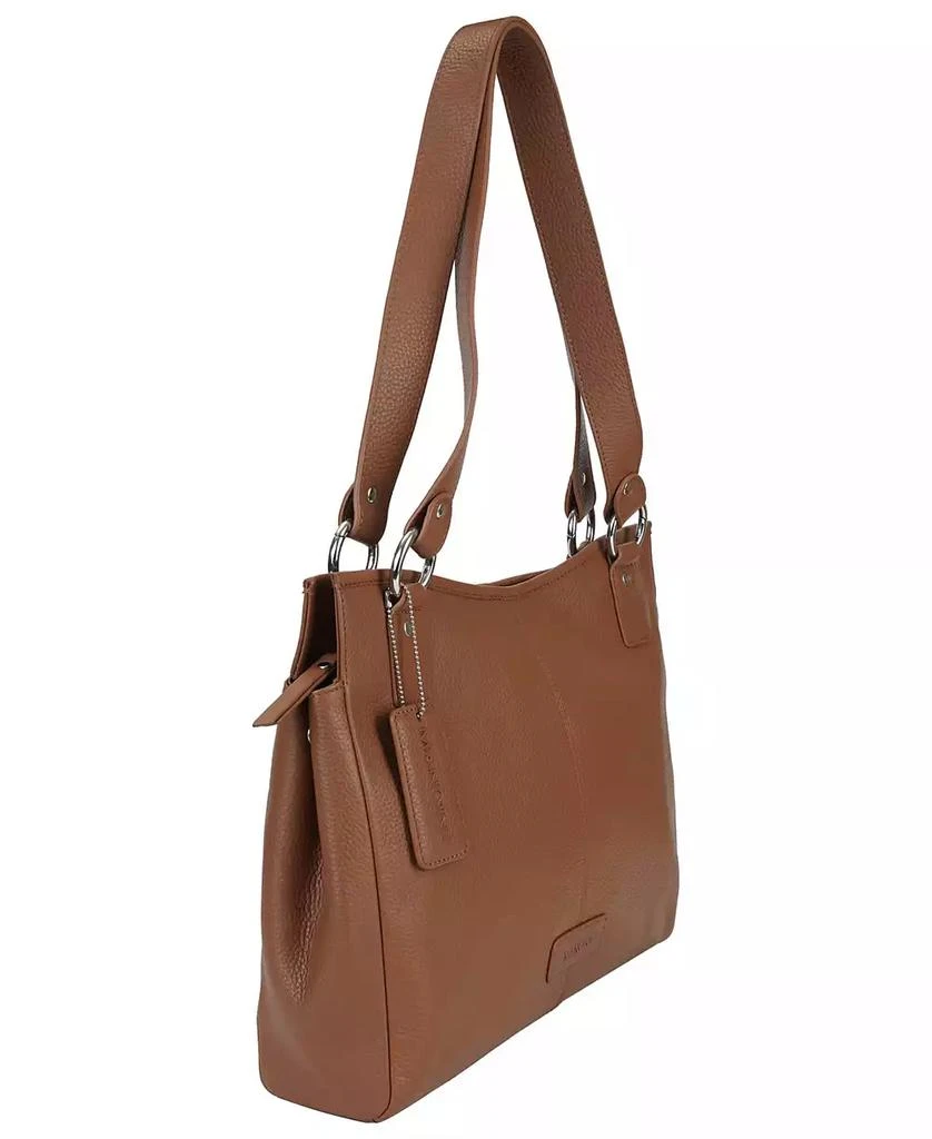 Mancini Leather Goods Pebble Kelsea Leather Shoulder Bag 4
