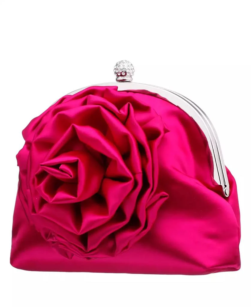 Nina Flower Embellished Frame Crossbody Clutch 3