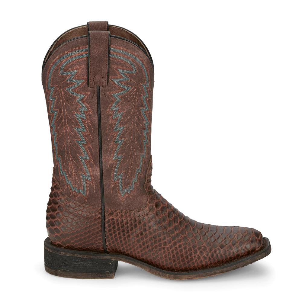 Nocona Boots Mescalero Snake Print Square Toe Cowboy Boots