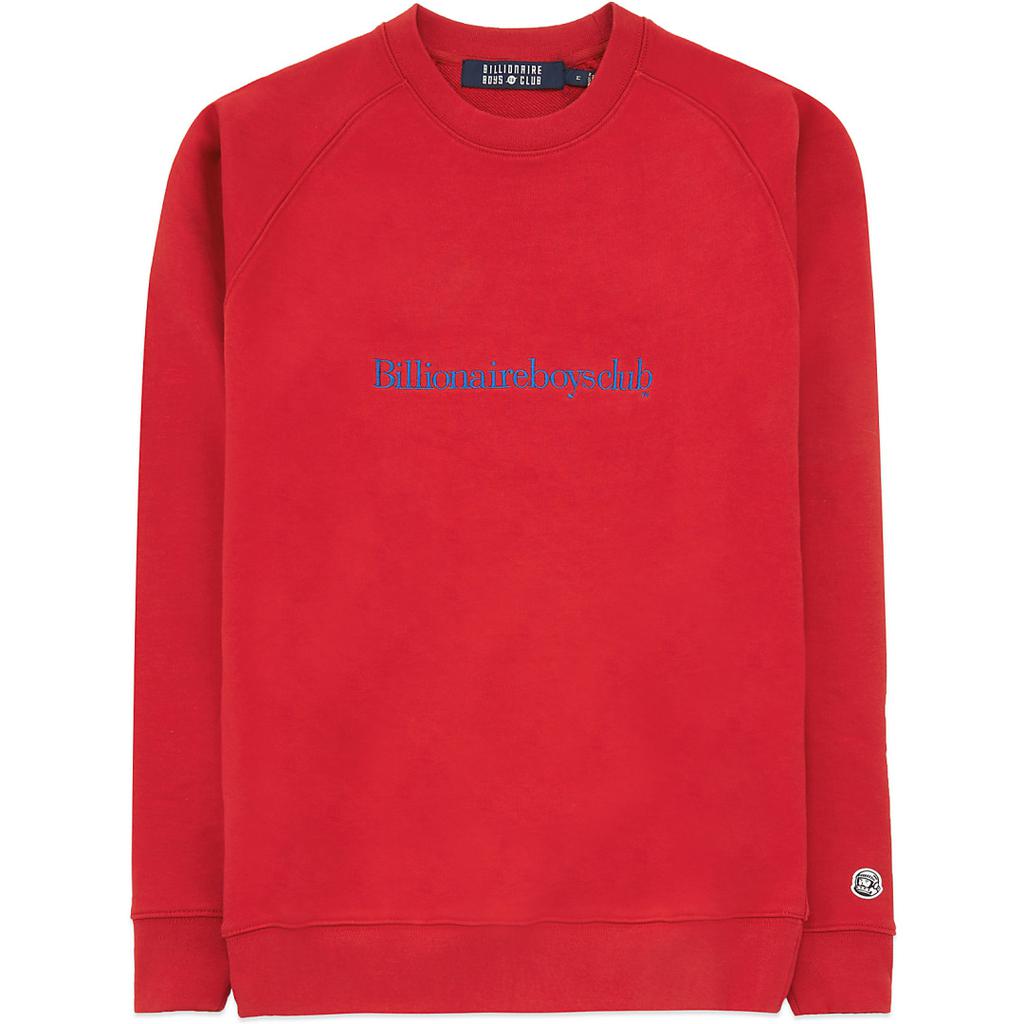 Billionaire Boys Club Embroidered Serif Logo Crew Pullover Sweater