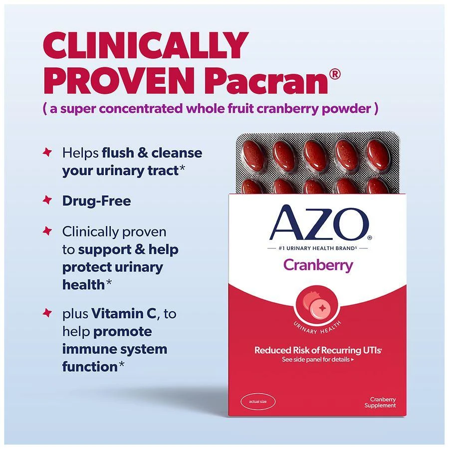 AZO Urinary Tract Health Cranberry Caplets Cranberry 8