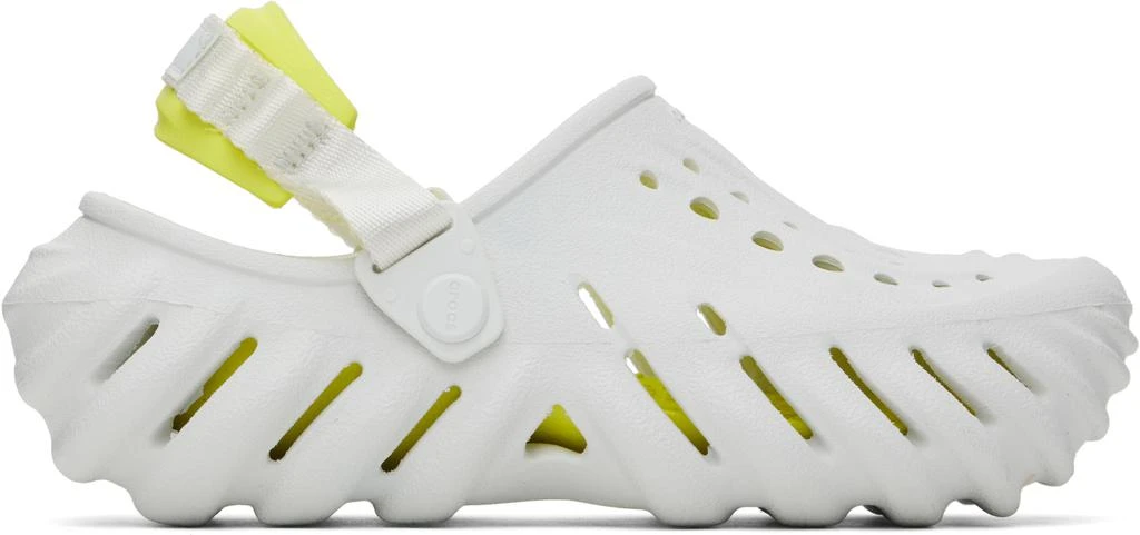 Crocs White & Yellow Echo Clogs 1